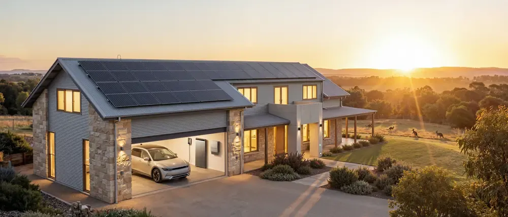 Anker SOLIX storage, power dock and EV charger installed together in a garage